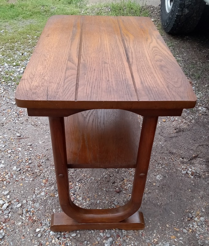 Mid Century Western Solid Oak End Table / Side Table (RP-ET449) gallery