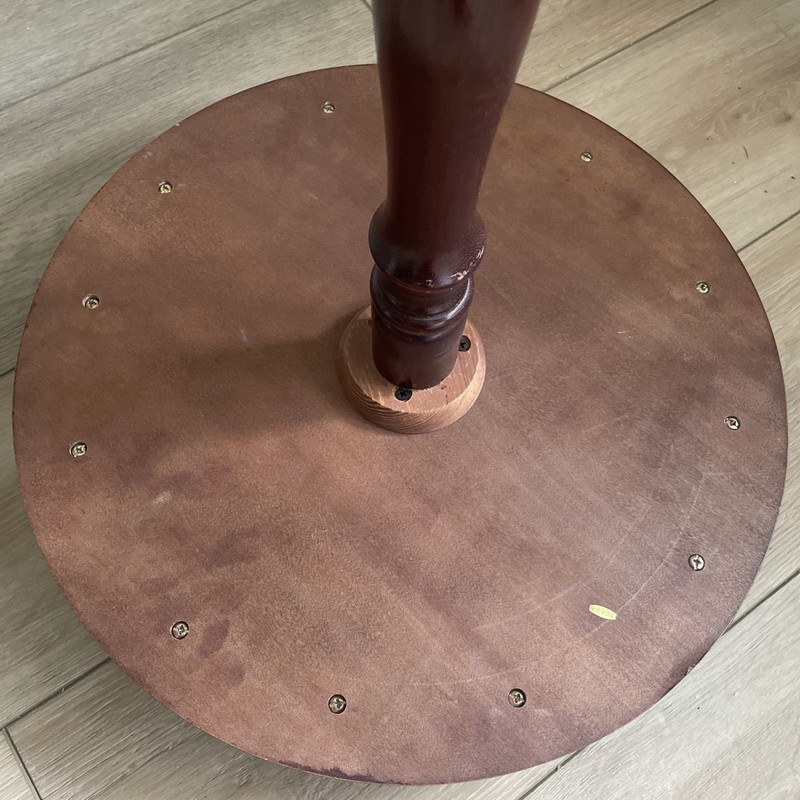 VINTAGE CHIPPENDALE MAHOGANY BAR/COFFEE SIDE TABLE PLANT STAND TRIPOD 26”Hx15”W gallery