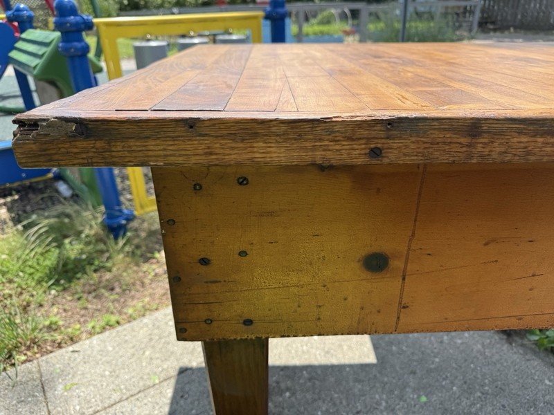 1900s Antique Kitchen Island /Industrial Shop Table Farm Table Dining Bakery Art gallery