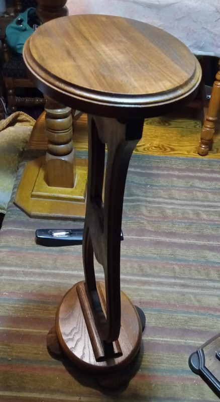 Walnut and Oak Oval Top Plant Stand (PS11) gallery
