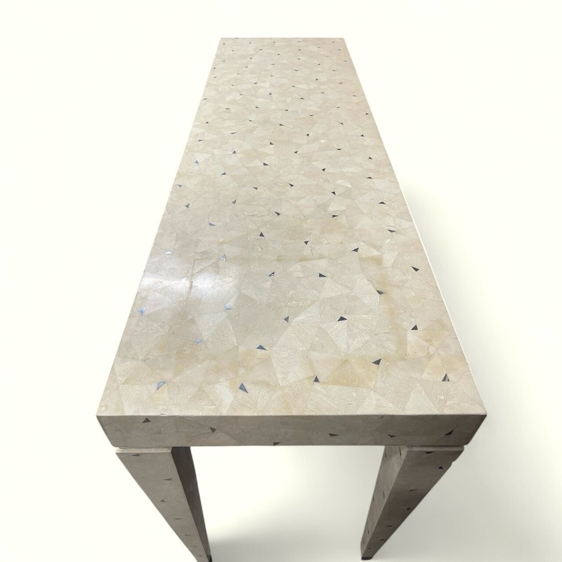 FANTASTIC POST MODERN TESSELLATED STONE CONSOLE BY OGGETTI gallery