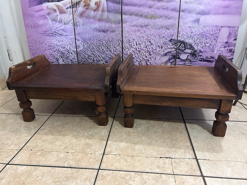 Antique Set Of 2 Side Tables Made By Sear