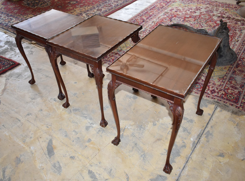 Antique Mahogany Stacking End Tables, a set of 3-Grandma gallery