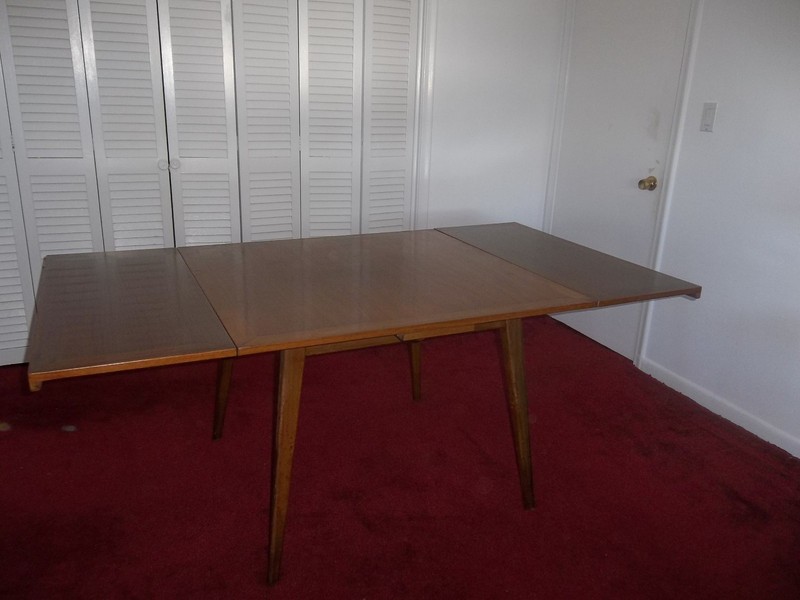 Early Jens Risom Mid-Century Modern Dining/card Table with 4 chairs gallery