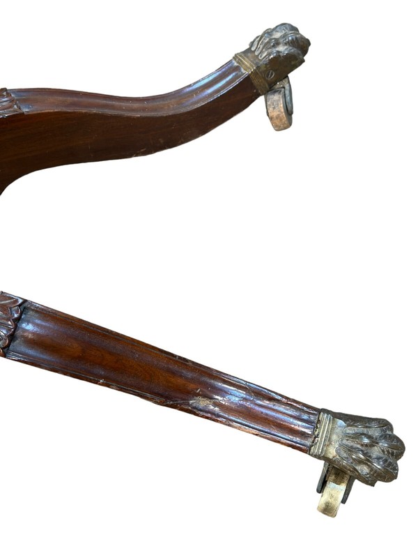 Antique Federal Card Game Hall Table Philadelphia claw foot lyre base gallery