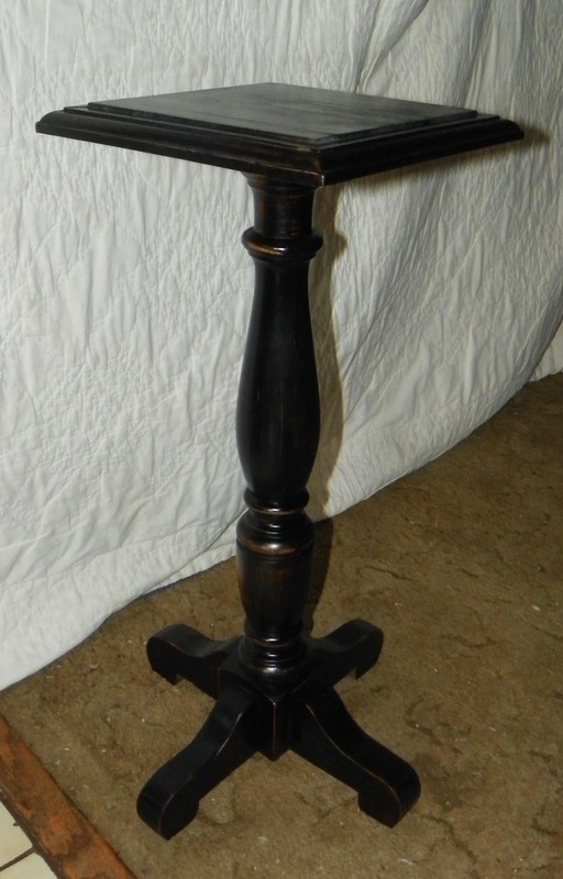 Pine Black Distressed Plant Stand (PS137) gallery
