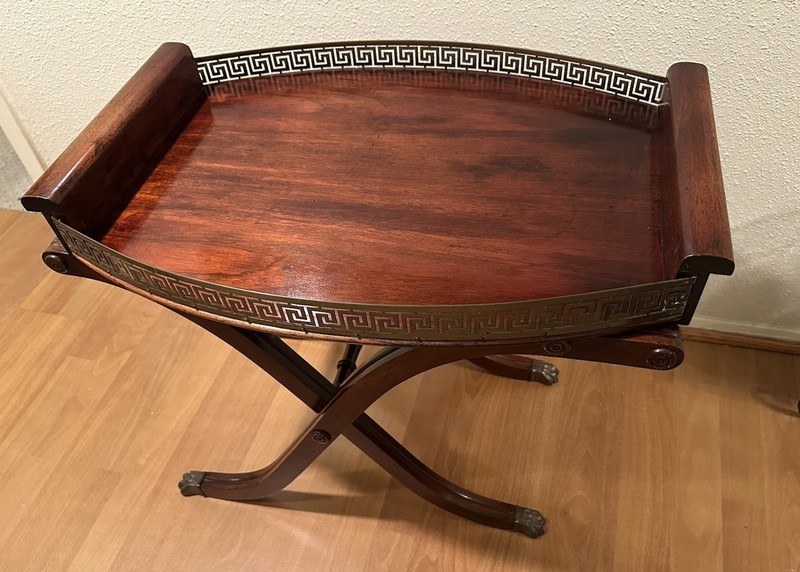 FERGUSON Regency Style Vintage Tray Top Server Table gallery