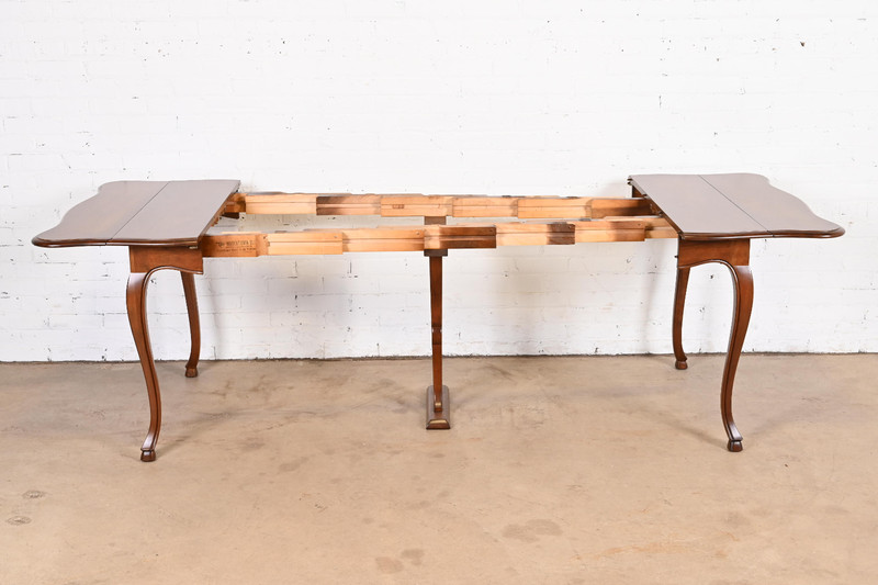 John Widdicomb French Provincial Solid Cherry Wood Extension Dining Table gallery