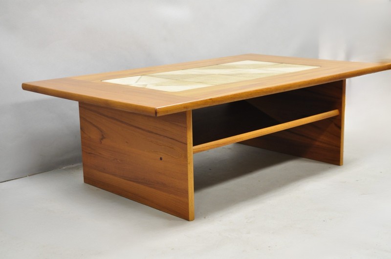 Vintage Gangso Mobler Mid Century Danish Modern Teak Tile Top Coffee Table gallery