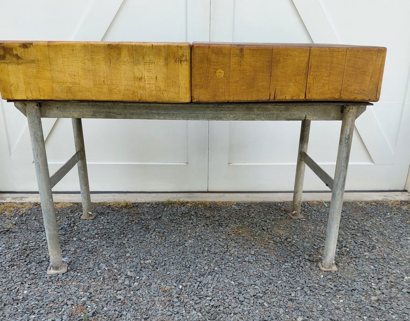 Vintage Butcher's Table Butcher Block Table gallery