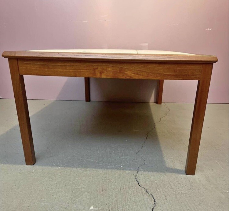 Mid Century Modern Teak and Tile Top Coffee Table made in Denmark. gallery