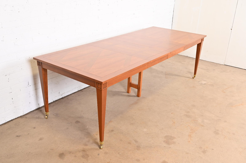Baker Furniture French Regency Cherry Wood Extension Dining Table, Refinished gallery