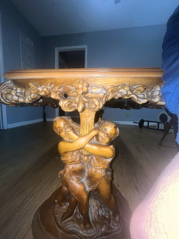 Putti Carved Victorian‑Style Center Table gallery