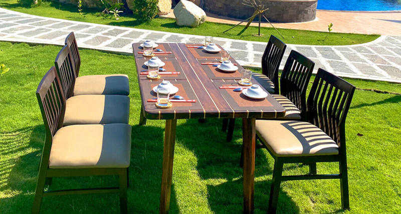 Nautical Dining & Kitchen Table 50" Cedar Wood Chris Craft Deck Style Furniture gallery