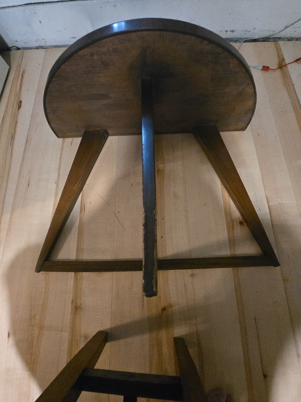 Mid-Century Modern (MCM) demilune (half-moon) console or accent table. gallery