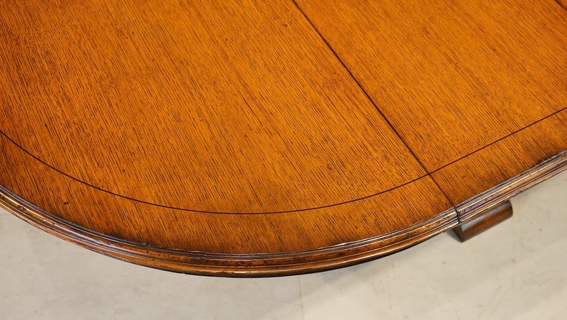 Beautiful 7' transitional Oak oval round pedestal dining Kitchen table gallery