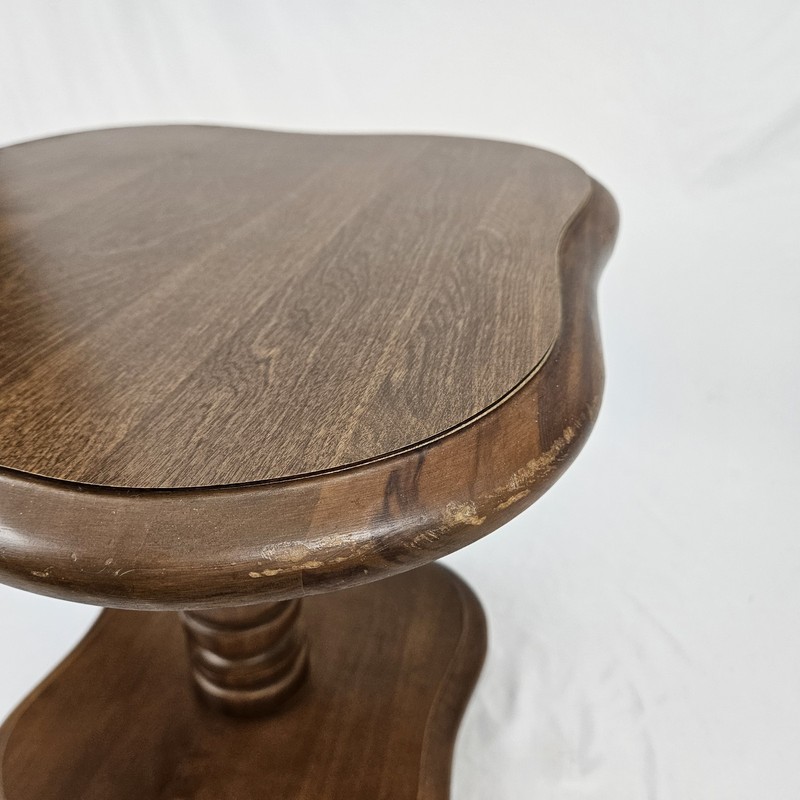 Vintage Mersman End Table Tulip Maple Pedestal Lamp 70's Mid-Century Modern MCM gallery