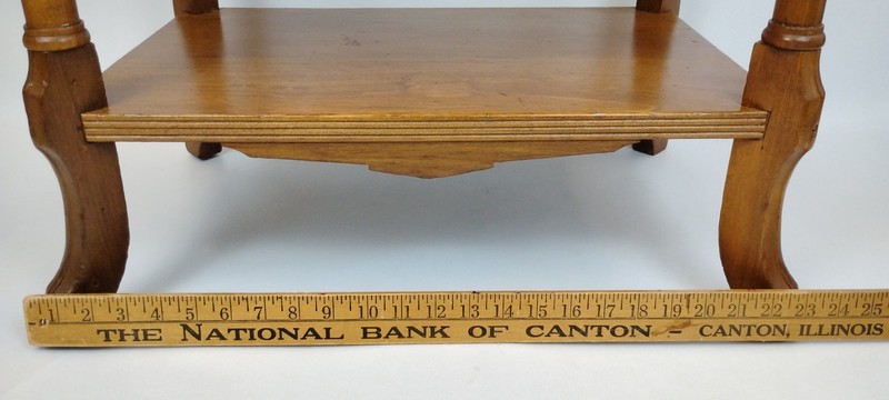 Faux Bamboo End Table Nightstand w/Drawer & Shelf 28" Tall Solid Wood Handmade? gallery