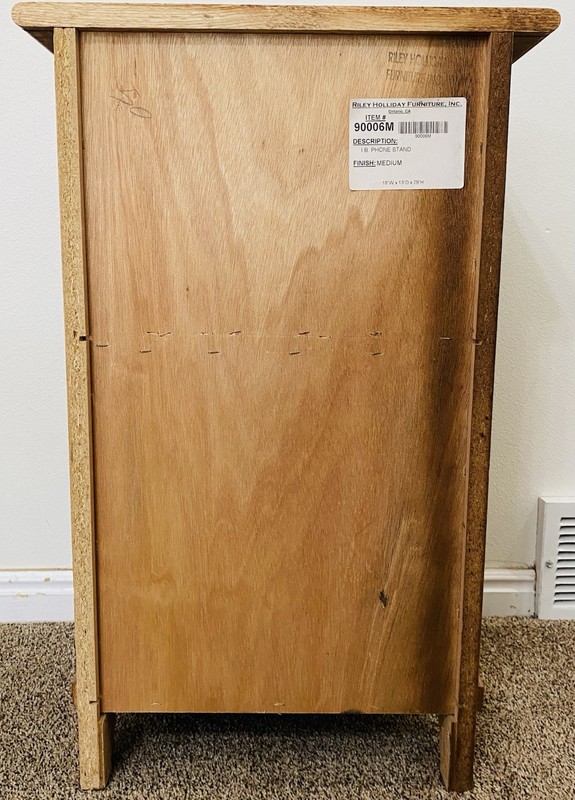 Vintage White Clad Oak Wood Ice Box Nightstand Cabinet Chest End Table 29” H gallery