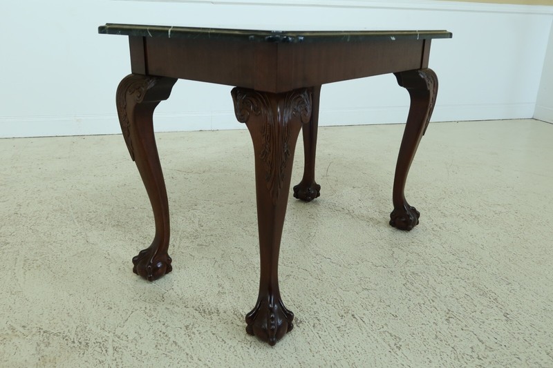 49331EC: Marble Top Ball & Claw Mahogany Mixing Occasional Table gallery