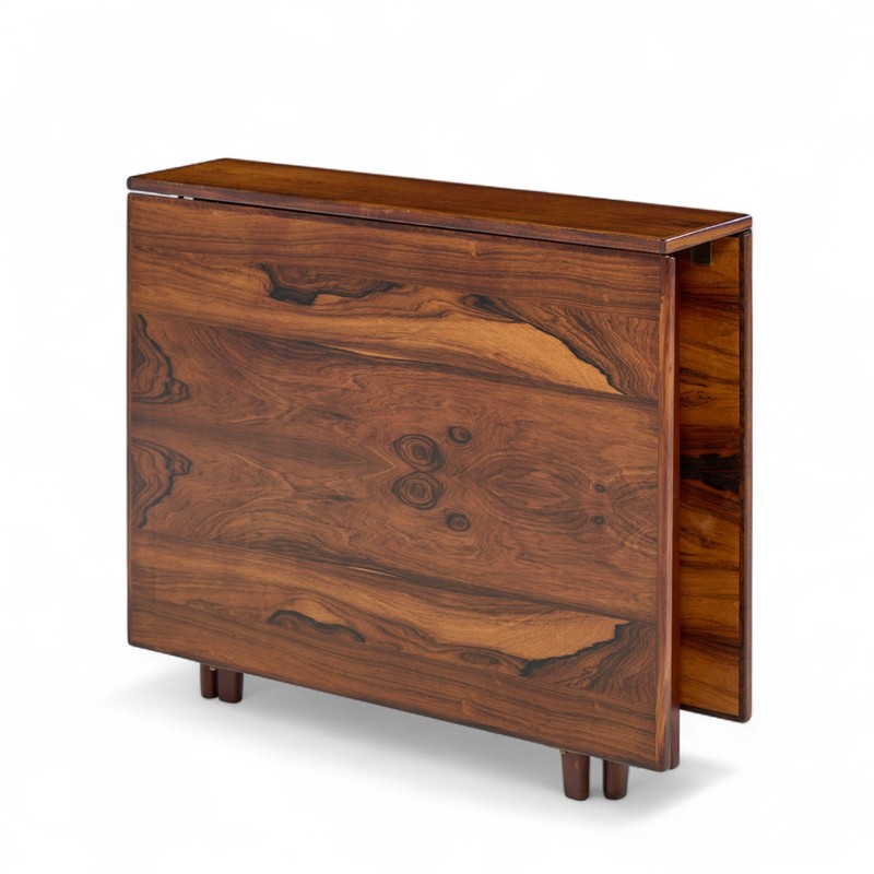 Bendt Winge Mid Century Norwegian Rosewood Drop-Leaf Rosewood Dining Table gallery