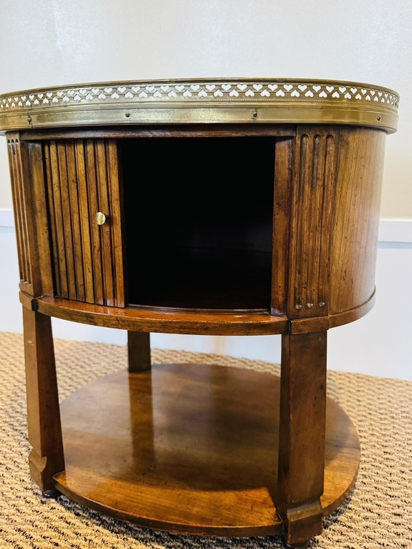 Baker Furniture French Regency 'drum' style table gallery