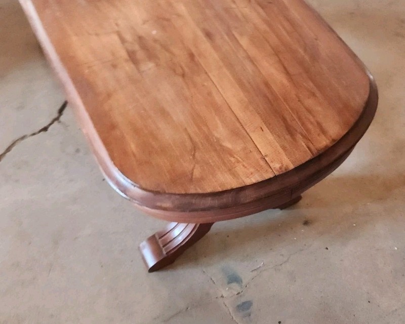 Antique Oval Coffee Hall Table Brandt Cabinet Works Solid Wood Vintage gallery