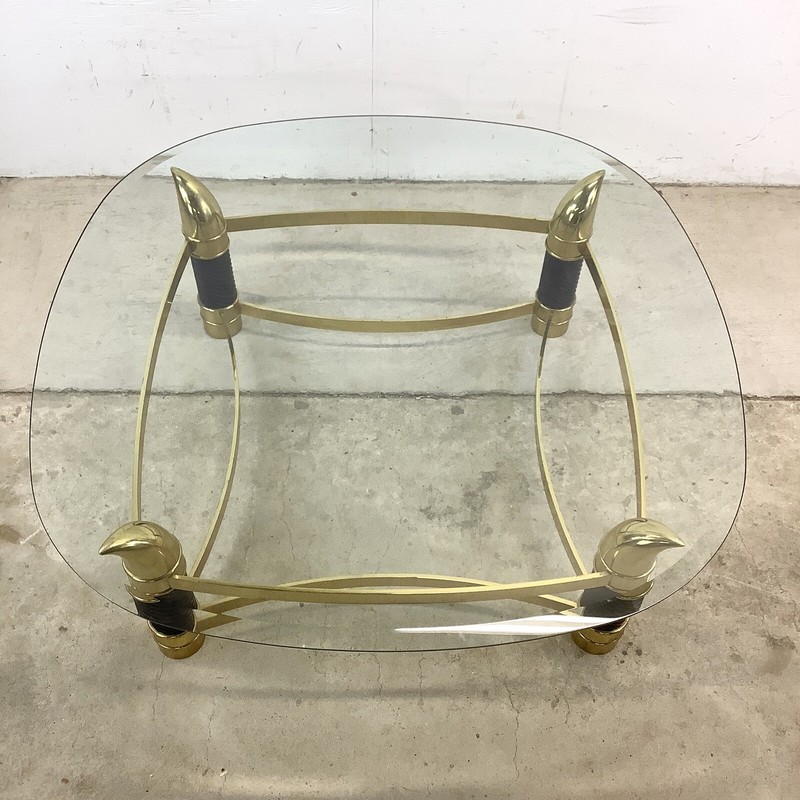 Vintage Modern Brass Horn Coffee Table gallery