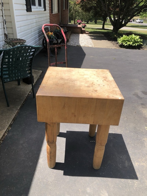 Vintage, Authentic Butcher Block Antique Butcher Block