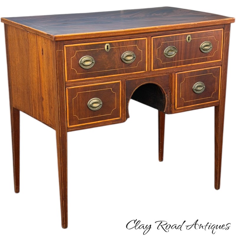 Antique Hepplewhite server dressing table stand mahogany line inlaid 1800s fine