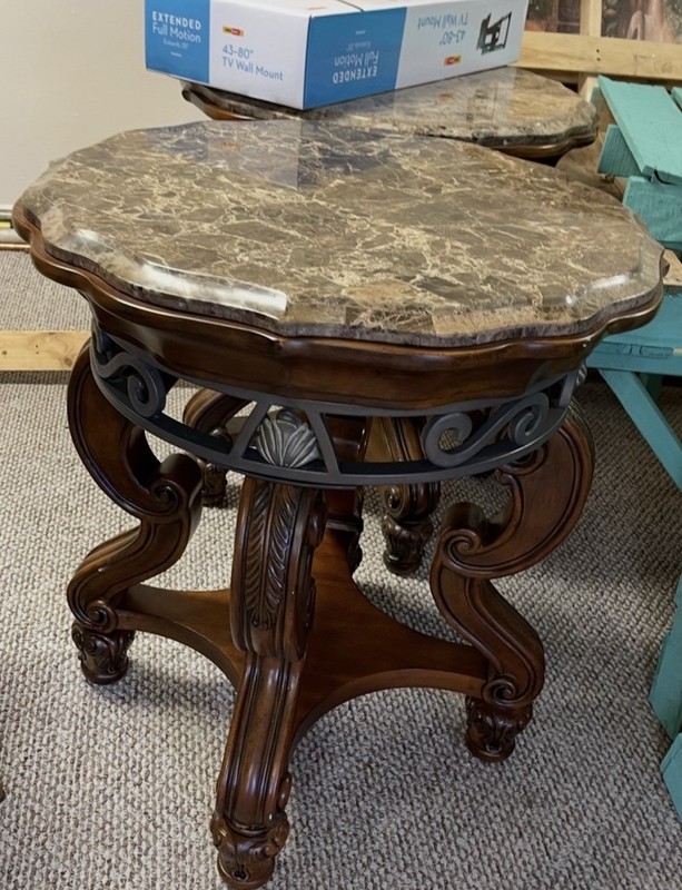 HEKMAN Marble Top French Style Console/Sofa Table,Matching End Tables Available gallery