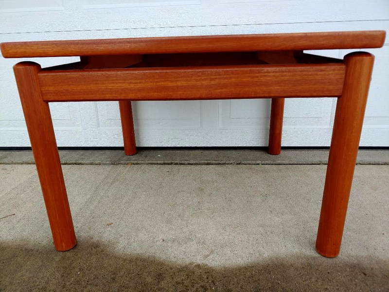 VERY COOL DANISH MID CENTURY MODERN TEAK “TRIOH” FLOATING TOP COFFEE TABLE…