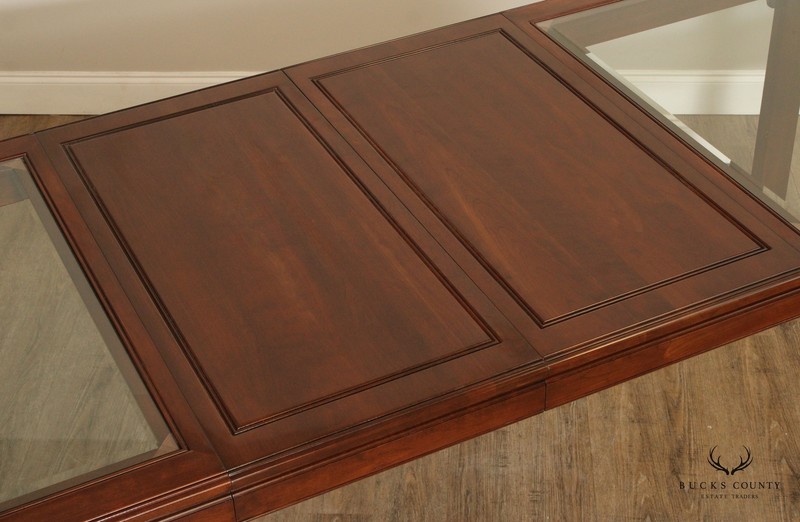 Ethan Allen Canova Campaign Style Cherry Extendable Dining Table gallery