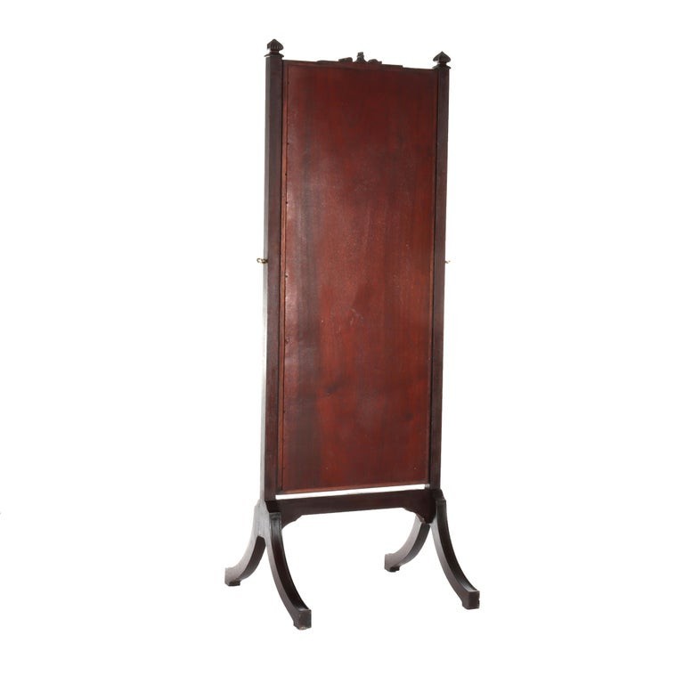 Antique Edwardian Neoclassical Carved Mahogany Dressing Mirror c1910 gallery