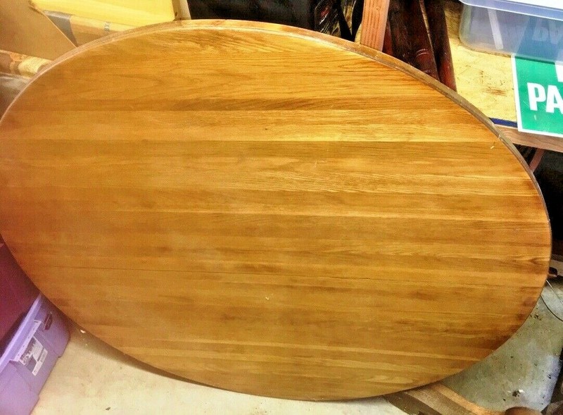 SOLID OAK EMPIRE STYLE 48” ROUND PEDESTAL DINING TABLE