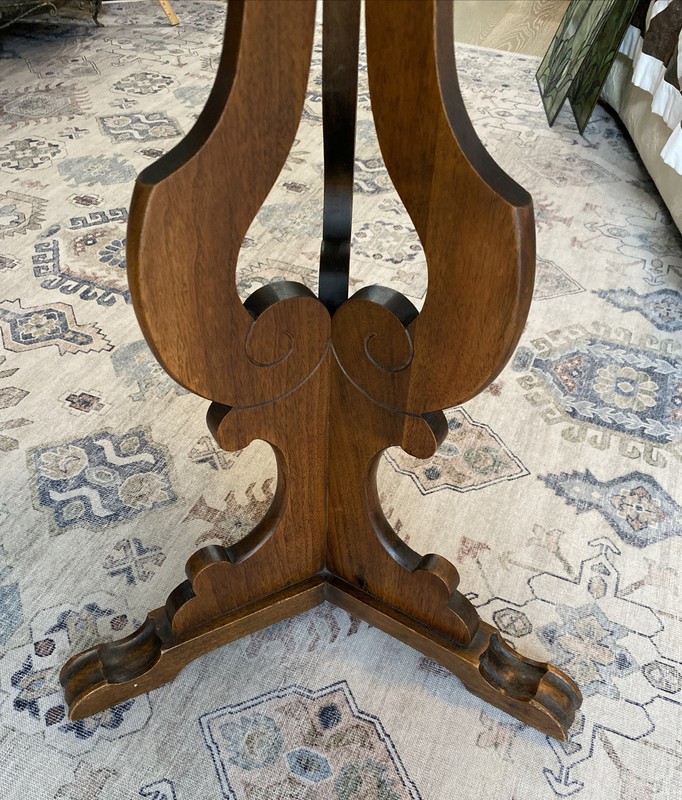 Antique Victorian Walnut Parlor Table, Fern Stand gallery