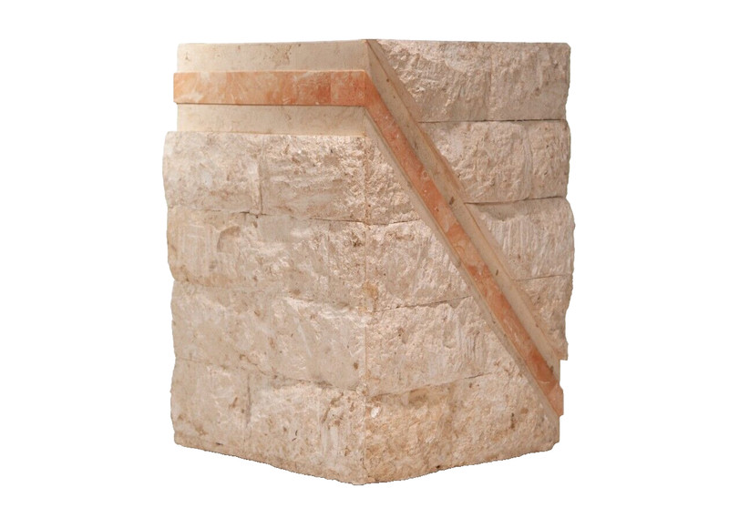 1980’s PostModern Tessellated Mactan Table Stone Magnussen Ponte plant Pink