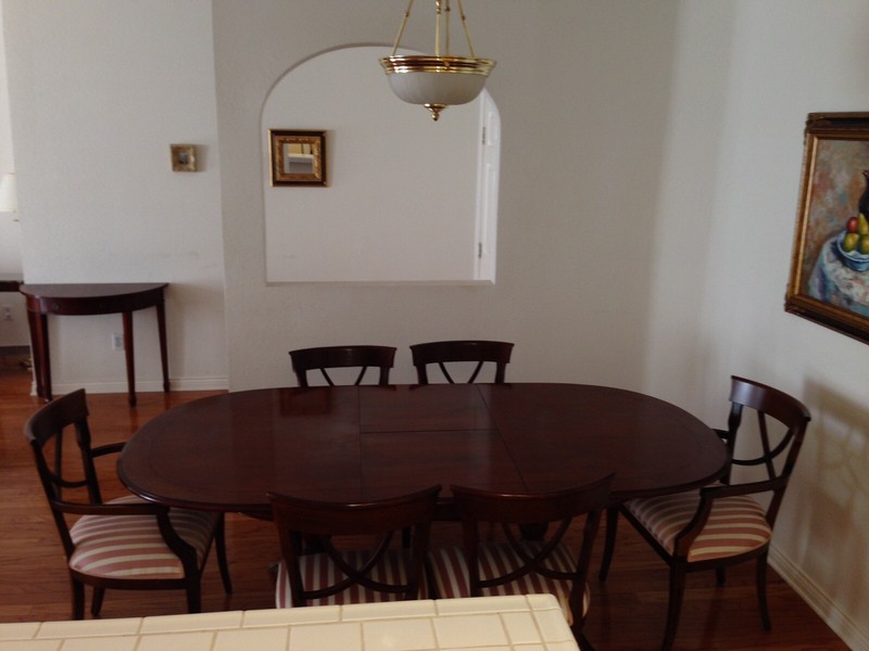 Dinning table mahogany French polished extendable with 6 matching chairs gallery