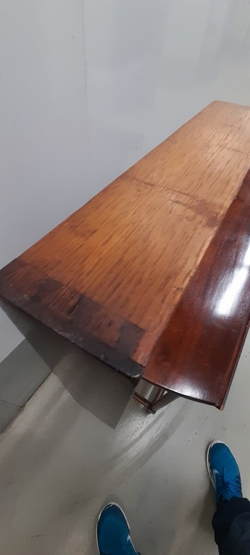 Century Victorian English Drop Leaf Table 1900s gallery