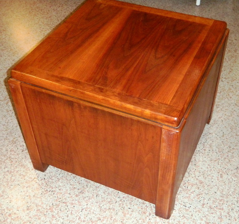 LANE ALTAVISTA CUBIST SIDE TABLE / STORAGE TABLE / WALNUT FINISH - MCM gallery