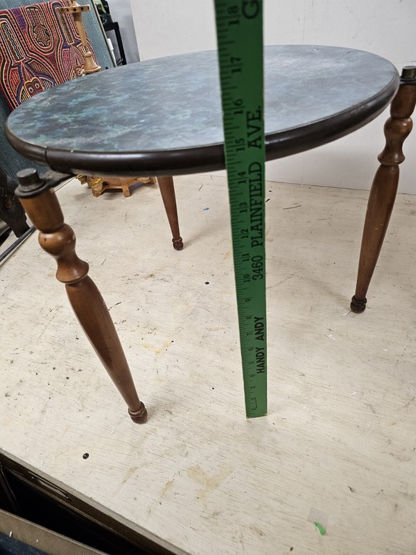 Mid Century Green & Blue Aqua Side Table MCM gallery