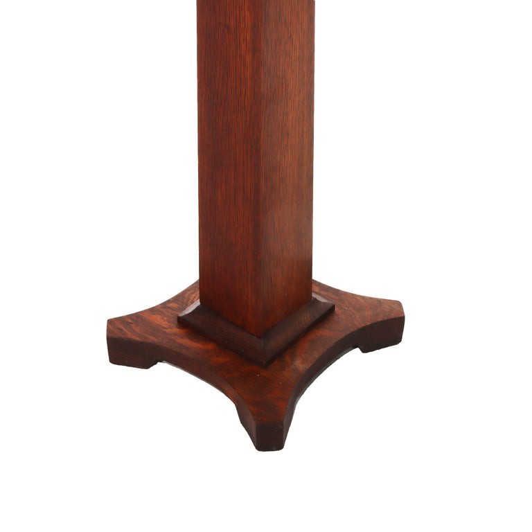 Antique Stickley School Arts & Crafts Mission Oak Plant Stand c1920 gallery