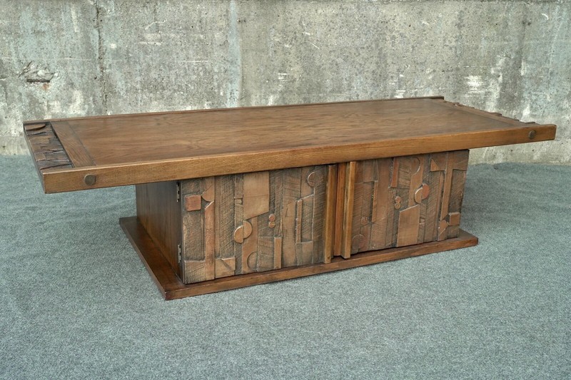 Mid Century Modern Kroehler Walnut & Rosewood Bow Tie End Table Night Stand