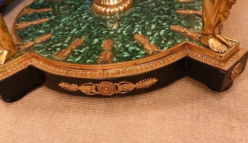 Empire Malachite Centre Table Gilt Pharaoh Legs gallery