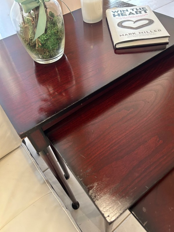 Set of 3 nesting tables Bombay - Mahogany Vintage 1998 gallery