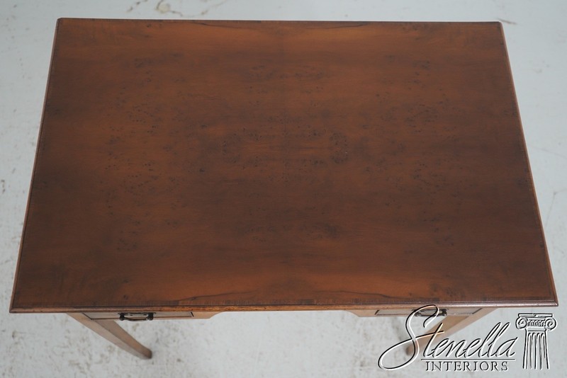 L71196: English Yew Wood Custom Made 3 Drawer Dressing Table gallery