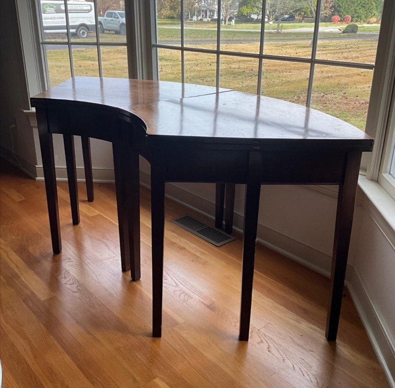 English Wine/Serving Table In Two Parts Mahogany & Mahogany Veneer Circa 1780