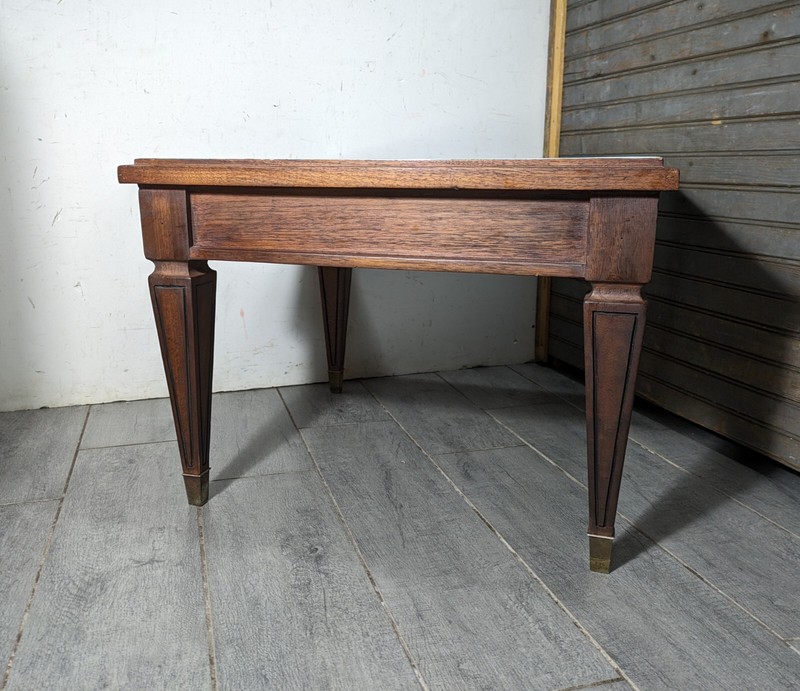 Vintage English Regency/Neoclassical Wood Side Table Brass Feet Shabby Chic gallery