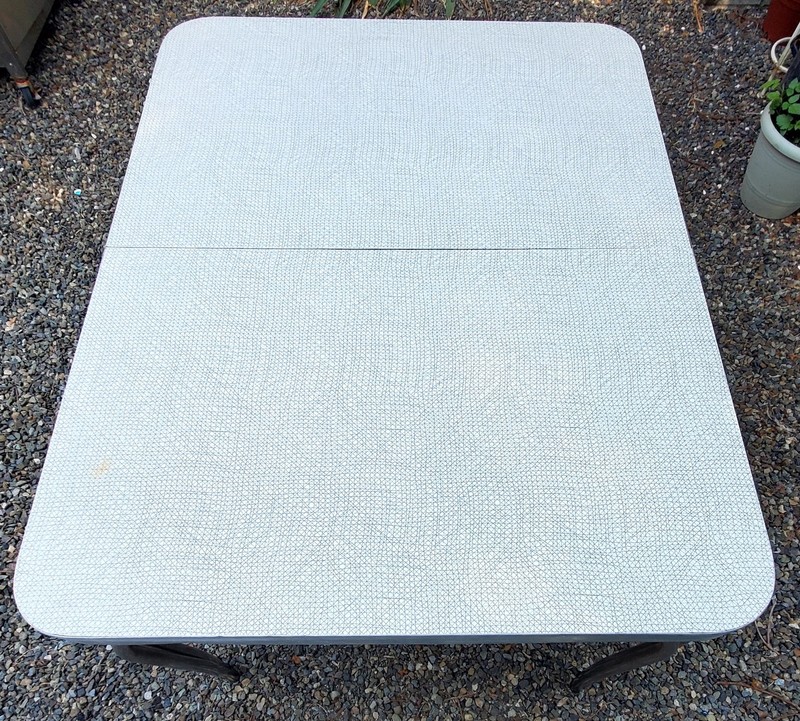 Vintage Retro Formica 1950's Dinette Table Aluminum Edge 47"x35"x29" gallery