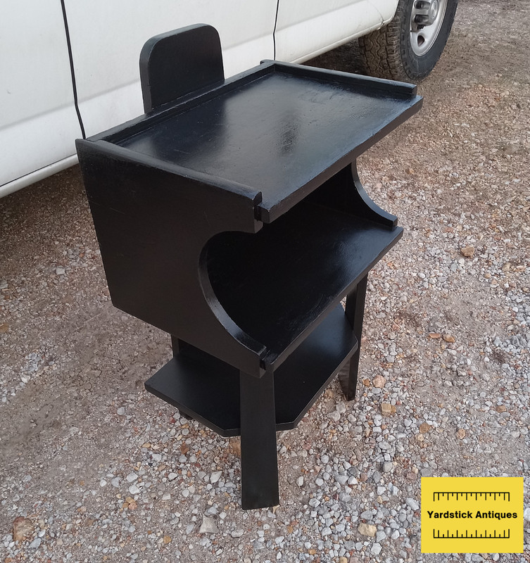 Mid Century Pine Black Bookshelf End Table / Side Table (BST-28)